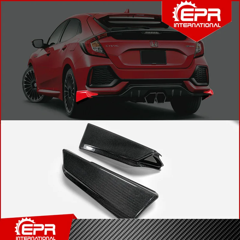 Глянцевый карбоновый удлинитель для заднего бампера FK7 Mugen Style из углеродного