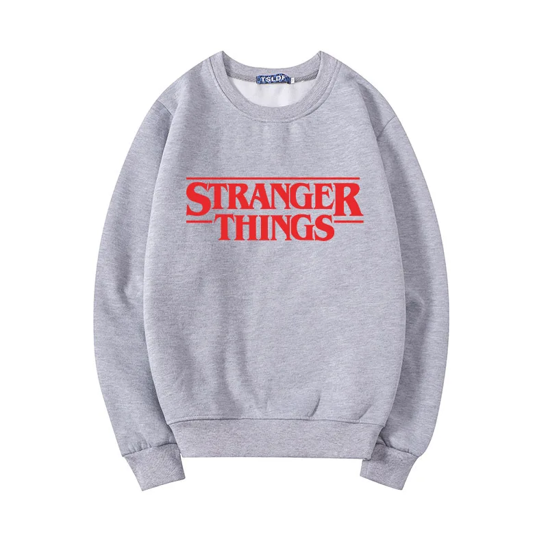 Mens Hoodie US TV Series Stranger Things Sweatshirts Harajuku Fleece Hooded Funny 90s Loose Plus Size Thicken Warm Pullover