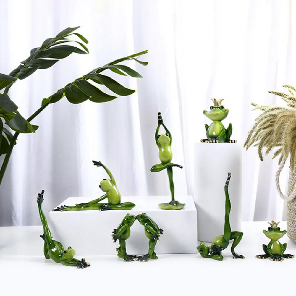1 шт Резина Лягушка настольная миниатюрная фигурка декоративные лягушки