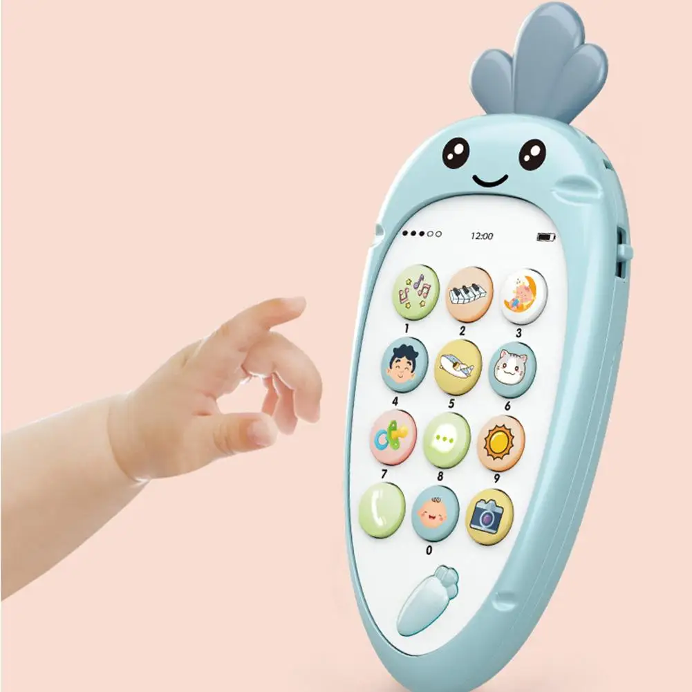 

Electronic English Learn Cellphone Toys Hand-Eye Coordination Analog Dialing Cartoon Telephone Baby Educational Gifts