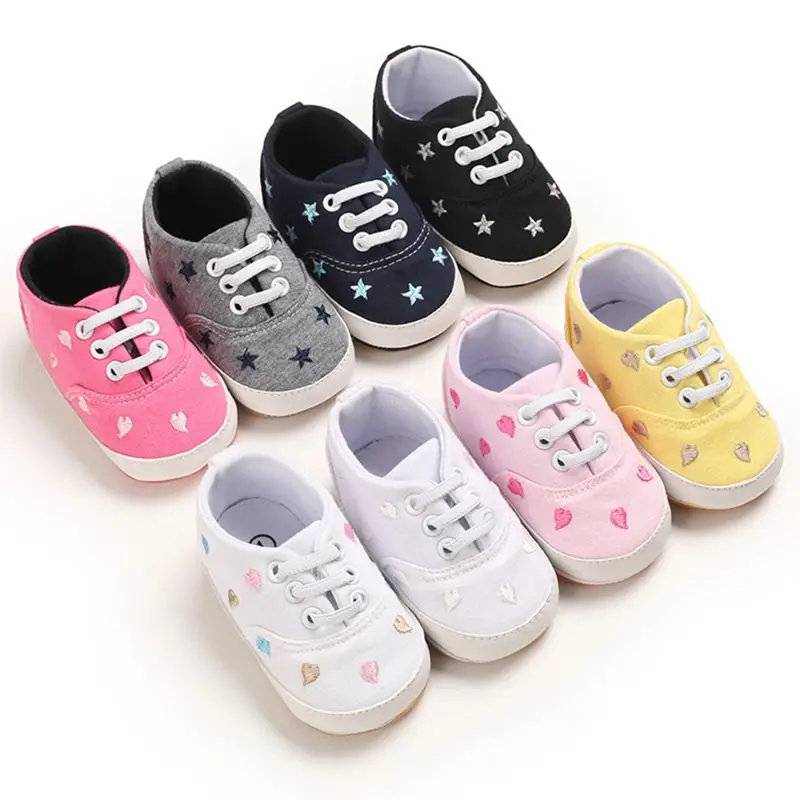 

Baby Boys Girls Classic Casual Shoes Infant Toddler Soft Sole Anti-slip Shoes Newborn Canvas Baby First Walkers Sports Sneakers