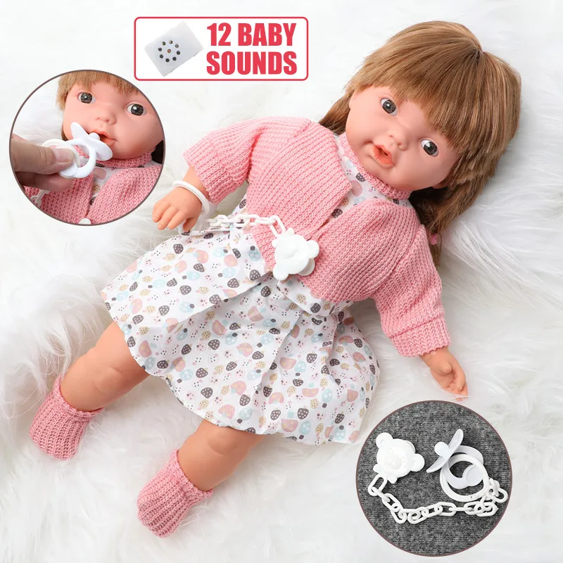 40 5 см реалистичные длинные волосы bebe reborn Кукла 16 дюймов имитация модной одежды