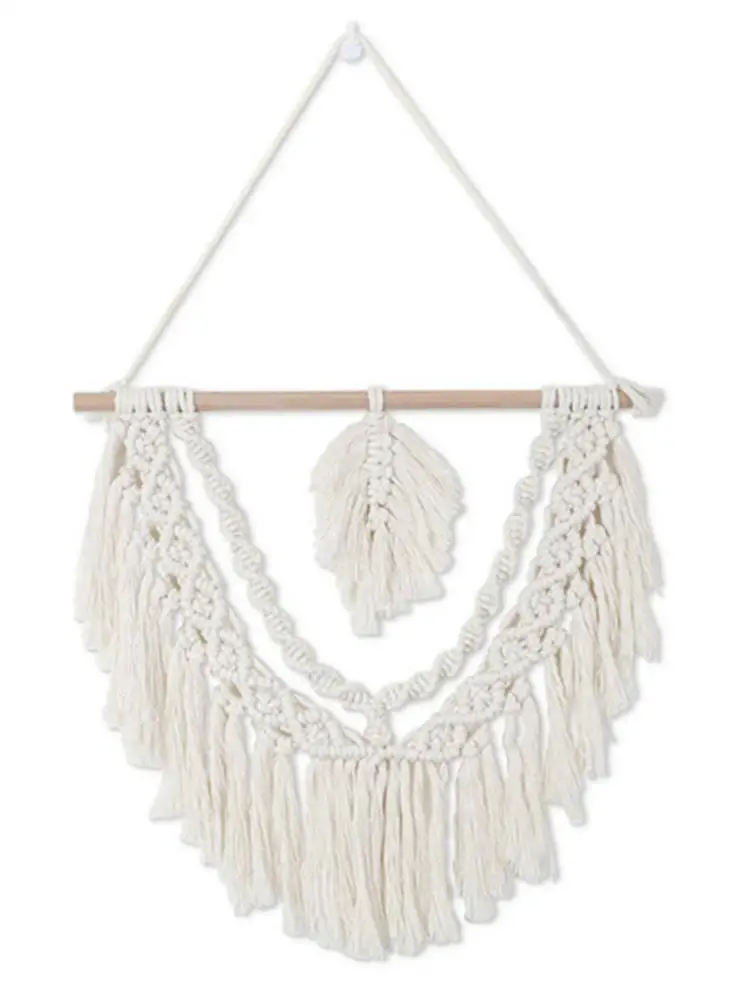 

High Quality Nordic Macrame Wall Hanging Hand-woven Cotton Small Wall Tapestry Children's Room Headboard Photo Props Boho Decor