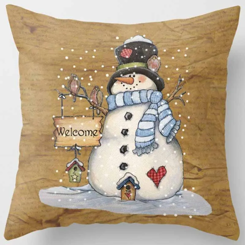 

Fashion Christmas snow men pillow cases beauty square Pillow case cute cartoon pillow covers size 45*45cm