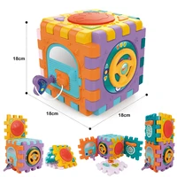 colourful geometric cube toy baby math blocks toys for children educational development box infant gift for toddler boy girl