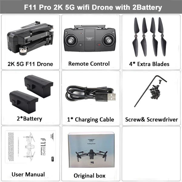 F11 PRO 2K 2B BX SJRC F11 PRO gps Радиоуправляемый Дрон с 2K широкоугольной камерой дроны 5G Wifi FPV 28 мин бесщеточный летный Квадрокоптер вертолет селфи Дрон - Цвет: F11 PRO 2K 2B BX