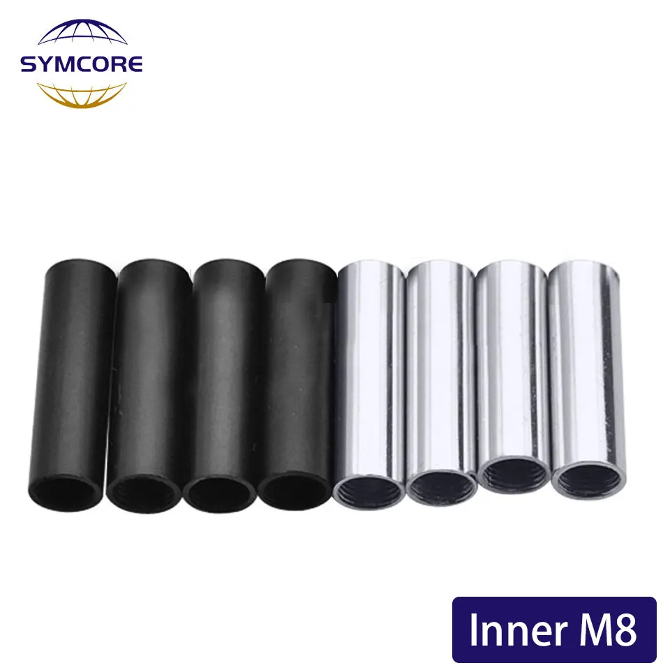 

5pcs Inner M8*1 to inner M8*1 connection head inner thread adapter screw adapter chrome-plated black inner thread tube