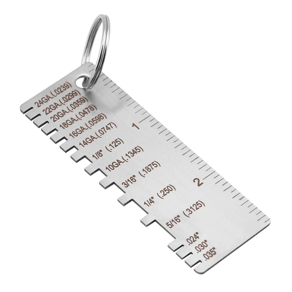 

Stainless Steel Wire/Metal Sheet Thickness Gauge Welding Gage Plated Size Inspection Tool