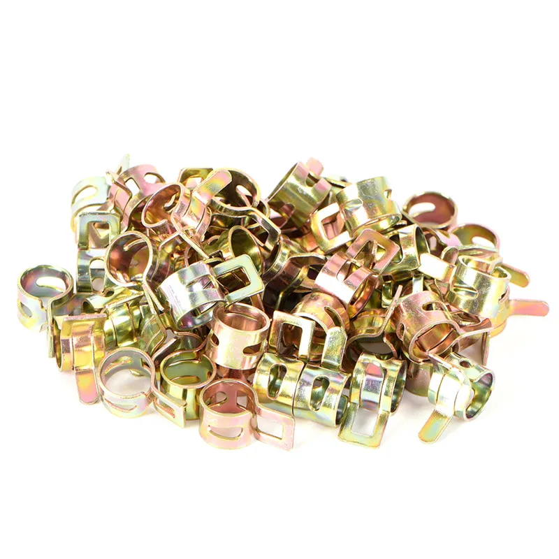 50pcs/lot Spring Clip Inner Diameter Car Hose Oil Tube Clamp Fastener Multi Style 7mm | Автомобили и мотоциклы