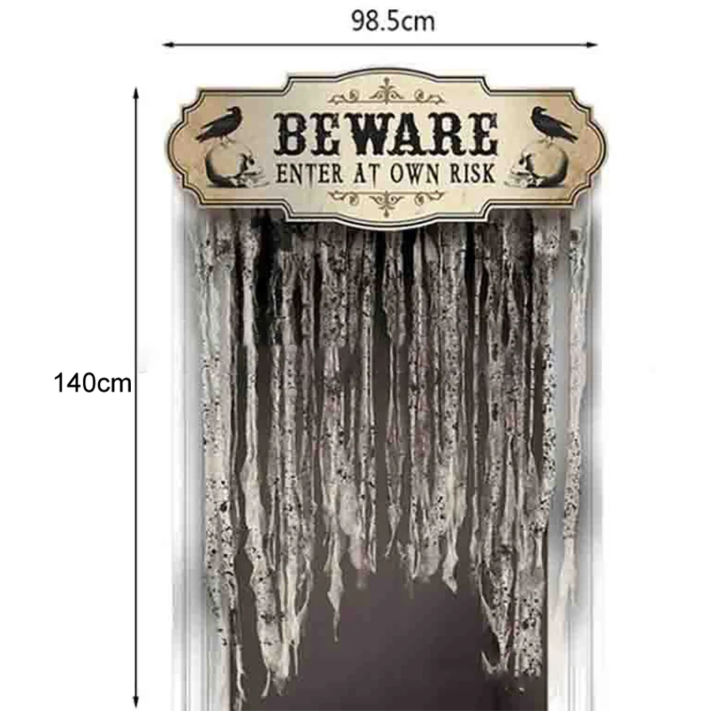 

Halloween Curtains Prom Make Up Party Decorations Door Topper Tricky Props Horror Curtain