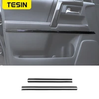 tesin soft carbon fiber car door interior panel decoration cover trim sticker for toyota 4 runner 2010 car interior accessories