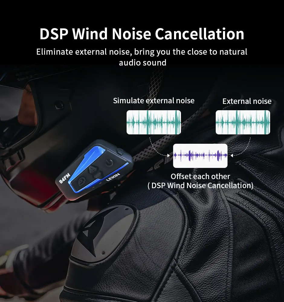 Lexin 2 шт. B4 1600 м мотоцикл Bluetooth шлем гарнитуры Интерком до 4 х никель металл