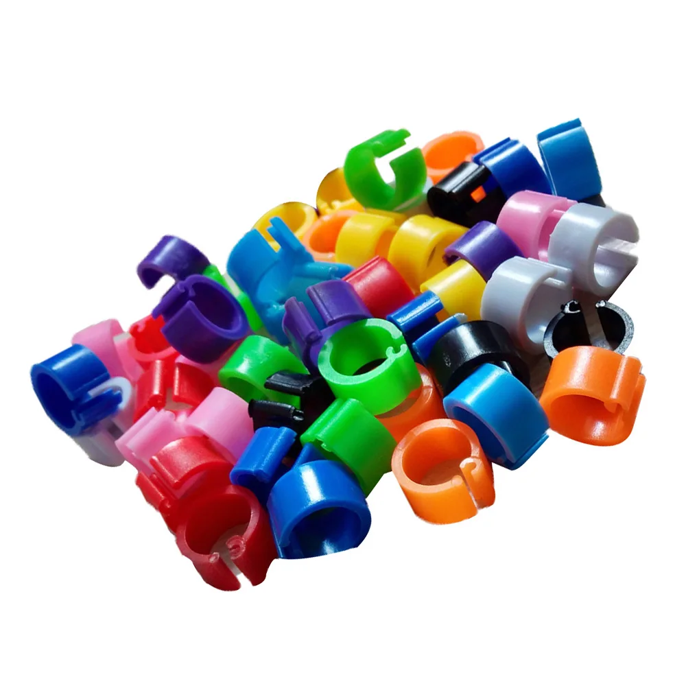 

100Pcs 8mm Chicks Rings Bird Clip Rings Bands Clip On Leg Rings For Pigeons Foot Ring Tools Chicks Bird Pigeon Parrot