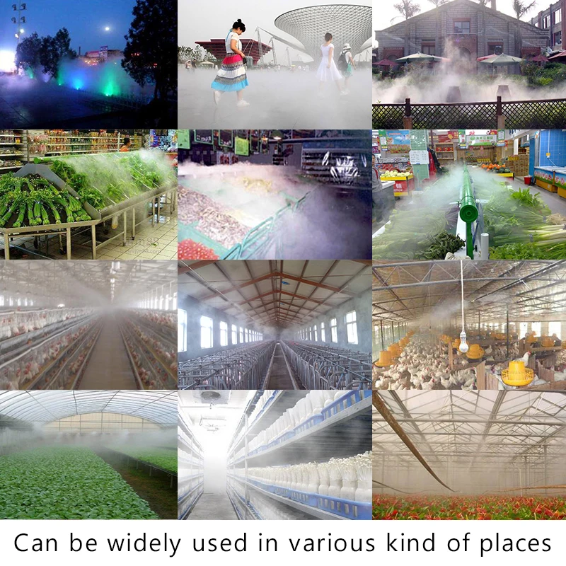 

Motor Power 90W Fog Machine Misting Cooling System Mushroom Water Mist System