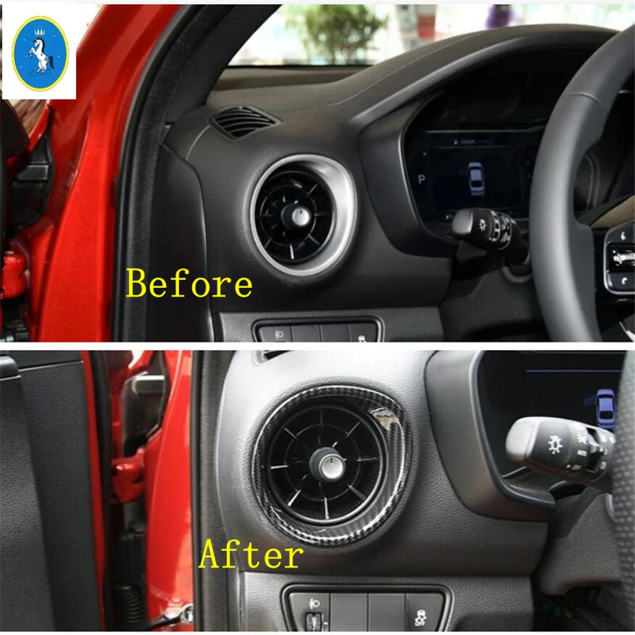 

Carbon Fiber Look Interior Refit Kit Air AC / Door Bowl / Head Lamps / Lift Button Cover Trim For Kia Cerato Forte K3 2019 2020
