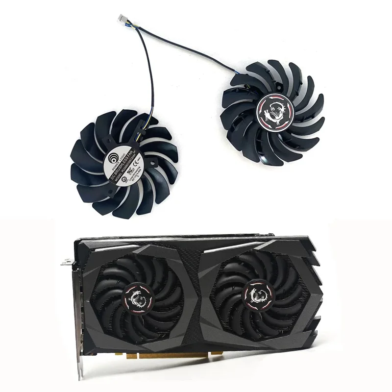 

2pcs 87mm 4pin PLD09210S12HH 12V GeForce GTX 1650 GPU fan for MSI GeForce GTX 1650 Super 1660 1660Ti Gaming X graphics card fan