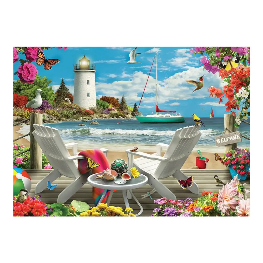 Алмазная мозаика 5D сделай сам с изображением пейзажа маяков|Алмазная и вышивка| |