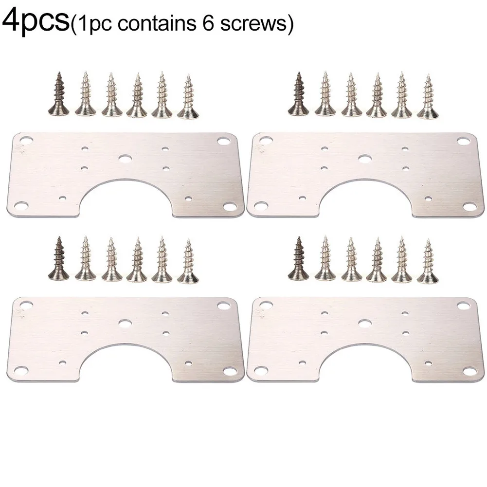 410pcs stainless steel hinges fixing plate cabinet door repair installer kits kitchen cupboard furniture hardware free global shipping