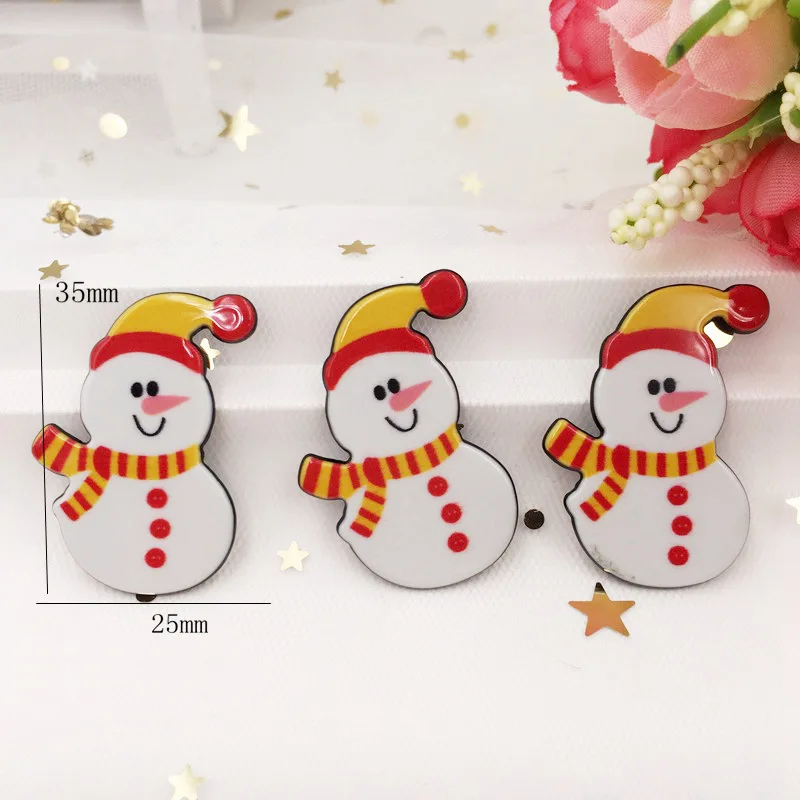 Милая Красочная рождественская шапка Снеговик плоская задняя акриловая