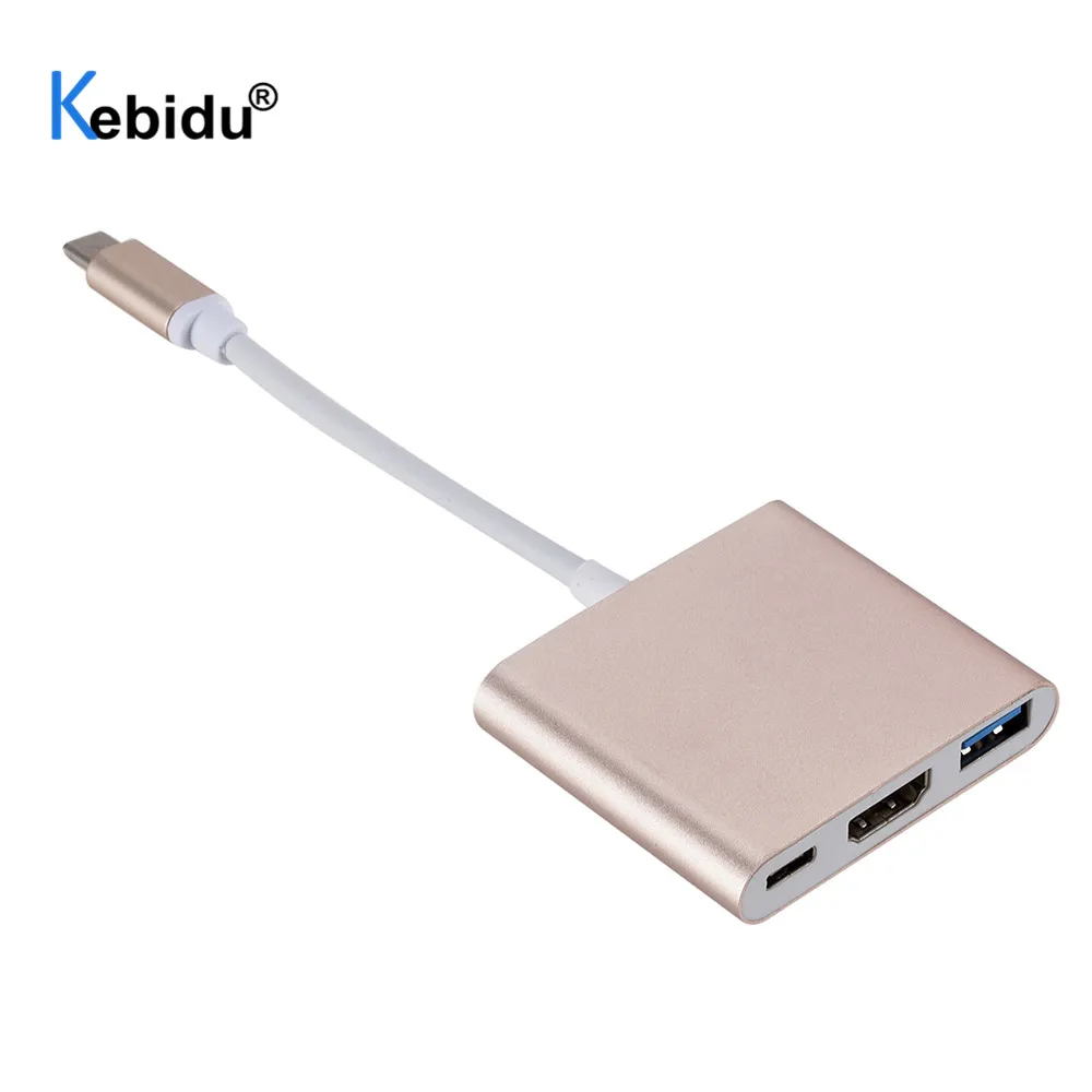 Kebidu USB 3 0 Тип C до 4K адаптер конвертер HDMI подходит для мужчин и женщин Hub Macbook Air