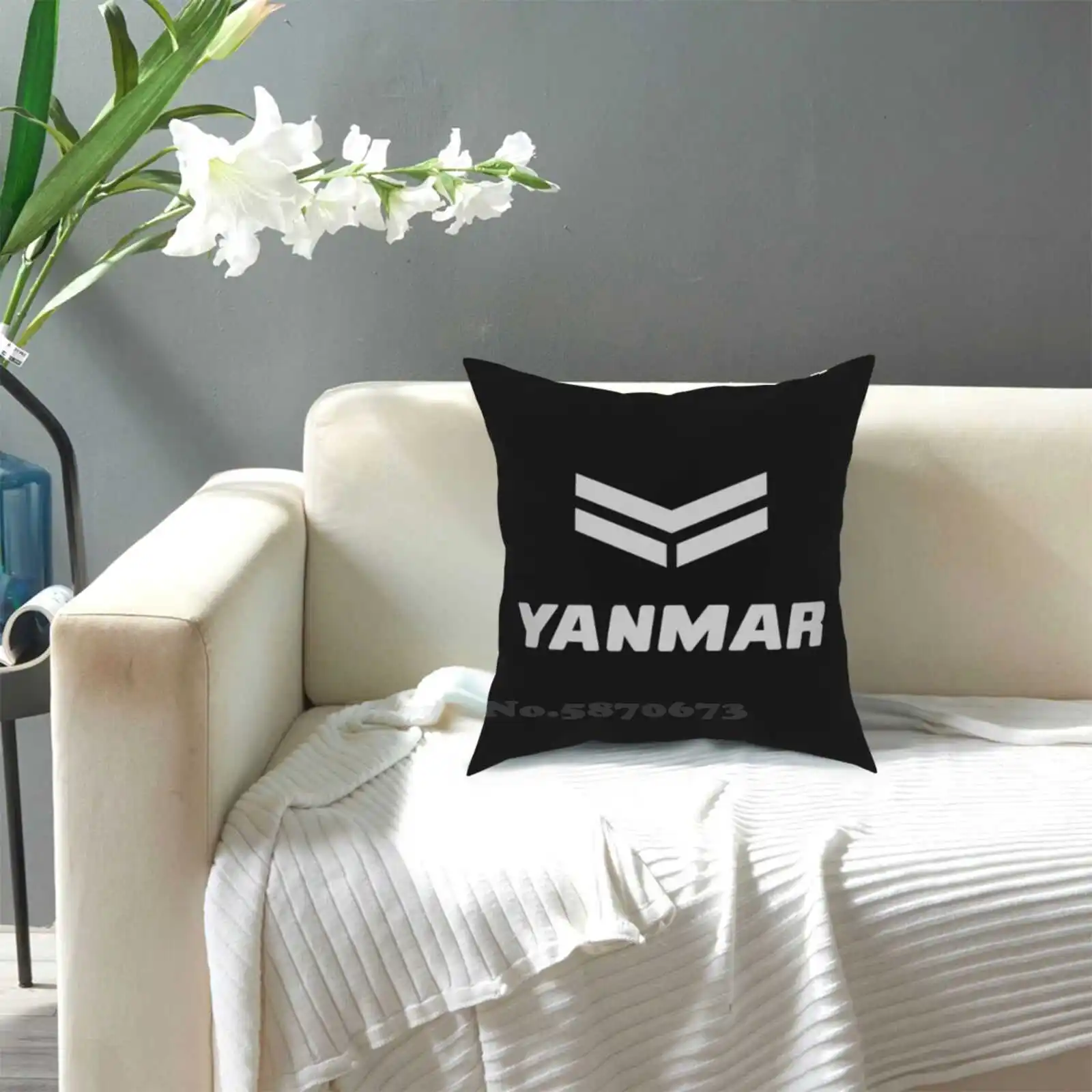 

Tractors-Yanmar Logo Home Sofa Car Waist Throw Pillowcase