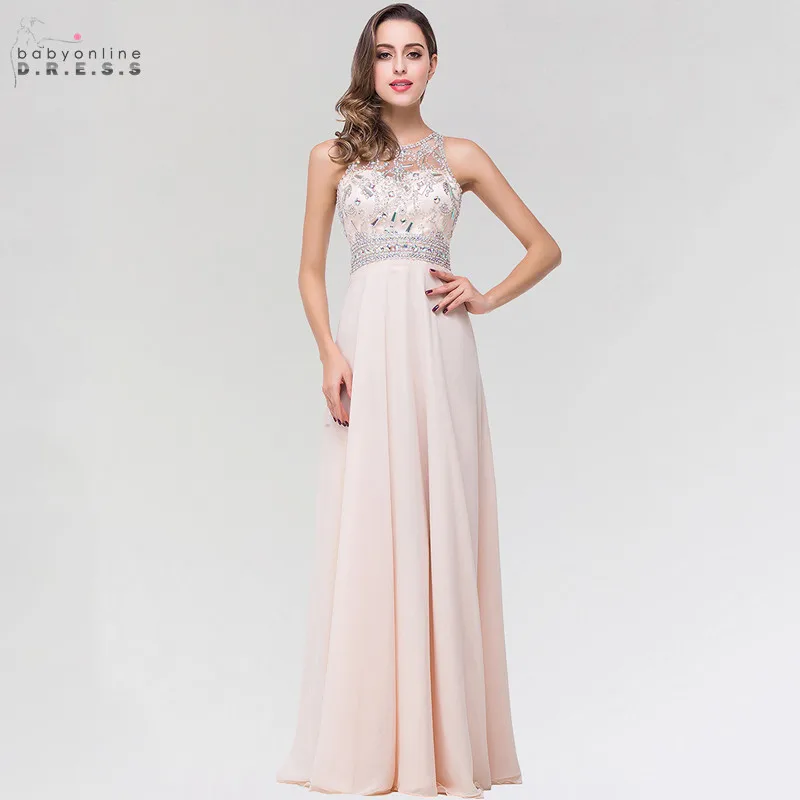 Женское длинное вечернее платье Очаровательное праздничное с кристаллами и