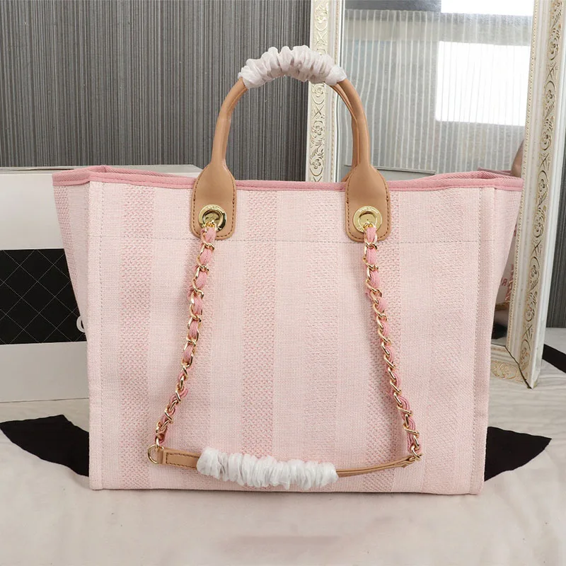 

2020 Women luxury handbags canvas shopping bags top quality fashion designer purse shoulder bag chain Large tote brand beach bag