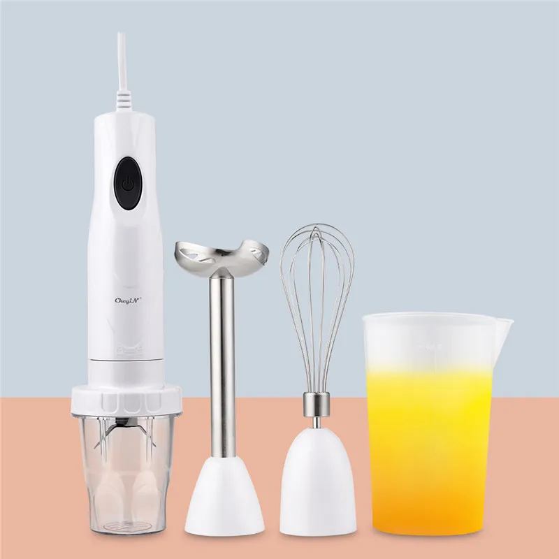 

4 in 1 Electric Food Blender Mixer Stainless Steel Blade Vegetable Chopper Meat Garlic Mincer Juice Extractor Kitchen Egg Beater