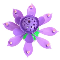 art musical candle lotus flower happy birthday party rotating lights 814 candles lamp decor supplies nw