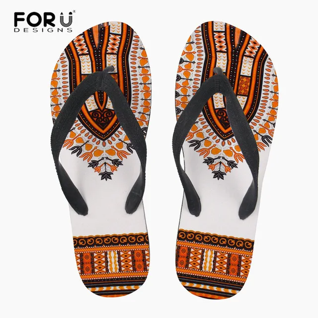 L4957AB FORUDESIGNS Вьетнамки в африканском стиле; женские шлепанцы; сандалии на плоской подошве; женские домашние уличные Вьетнамки; женские сандалии в африканском стиле - Цвет: L4957AB