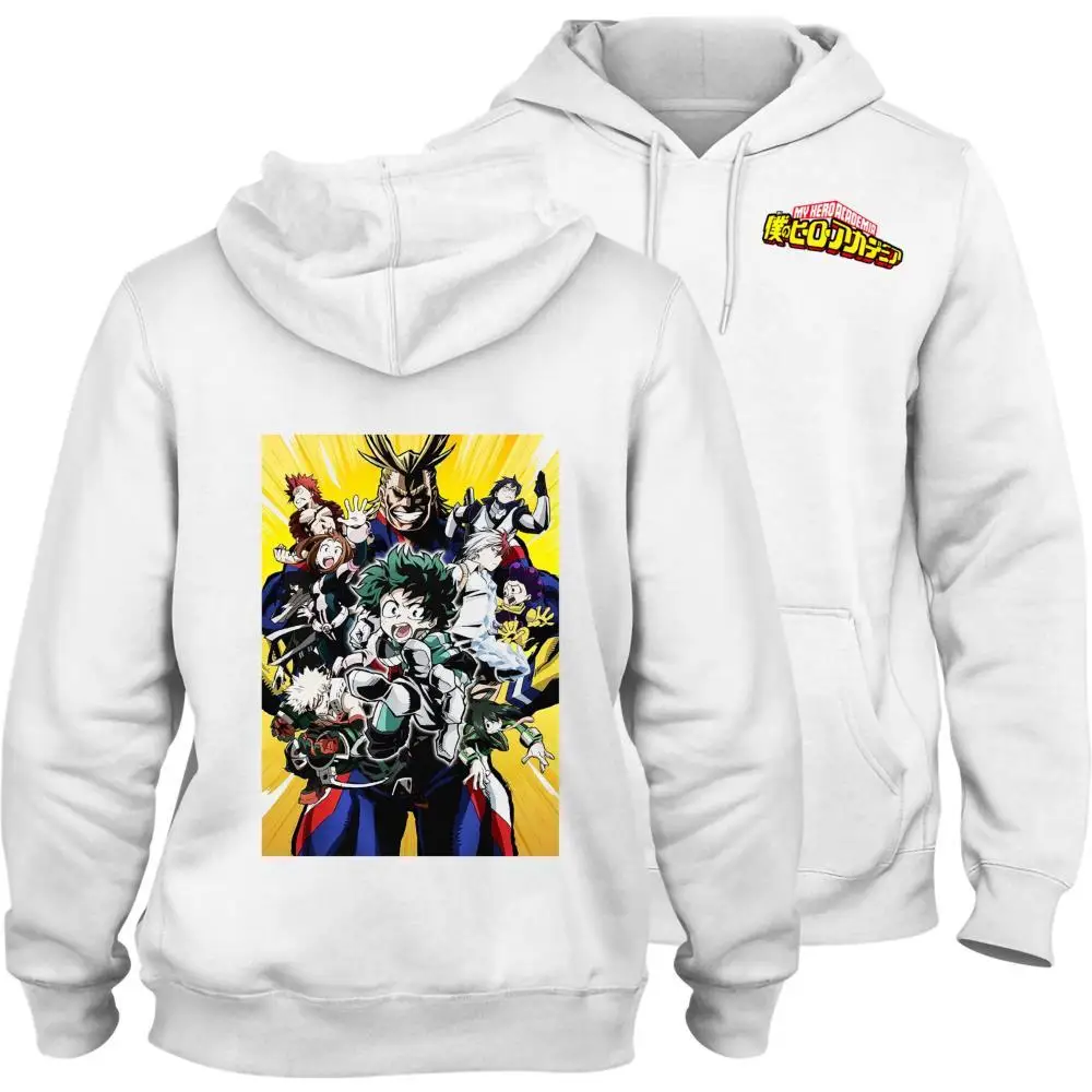 

My Hero Academia Print Pattern Personalise Cotton Hoody with Pocket Winter Junior Activewear