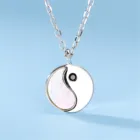 Ожерелье инянь жемчужная ракушка Стерлинговое Серебро 925 пробы кулон для женщин подростков девушек Корейский простой дизайн стильные ювелирные изделия