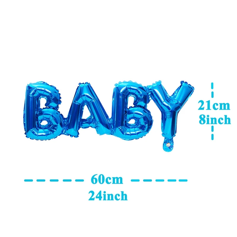 baby blue 5 шт. милый ребенок душ Фольга воздушные шары Babyshower игры Декор Платье для крестин; украшения его мальчик девочка Пол раскрыть Вечерние - Цвет: baby blue