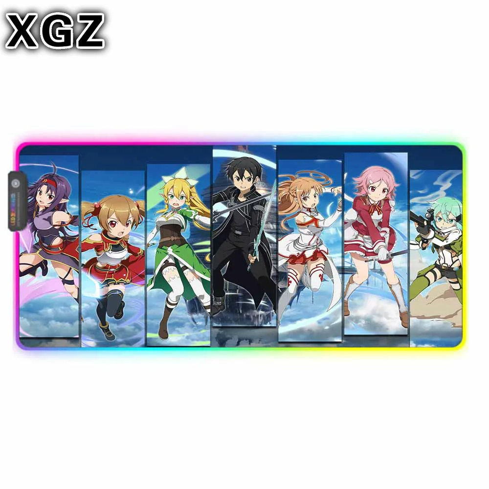 

XGZ Animation Mouse Pad Knife God Field Game Player LED Lighting USB Computer Keyboard Backlight Colorful RGB Gaming Mouse Pad