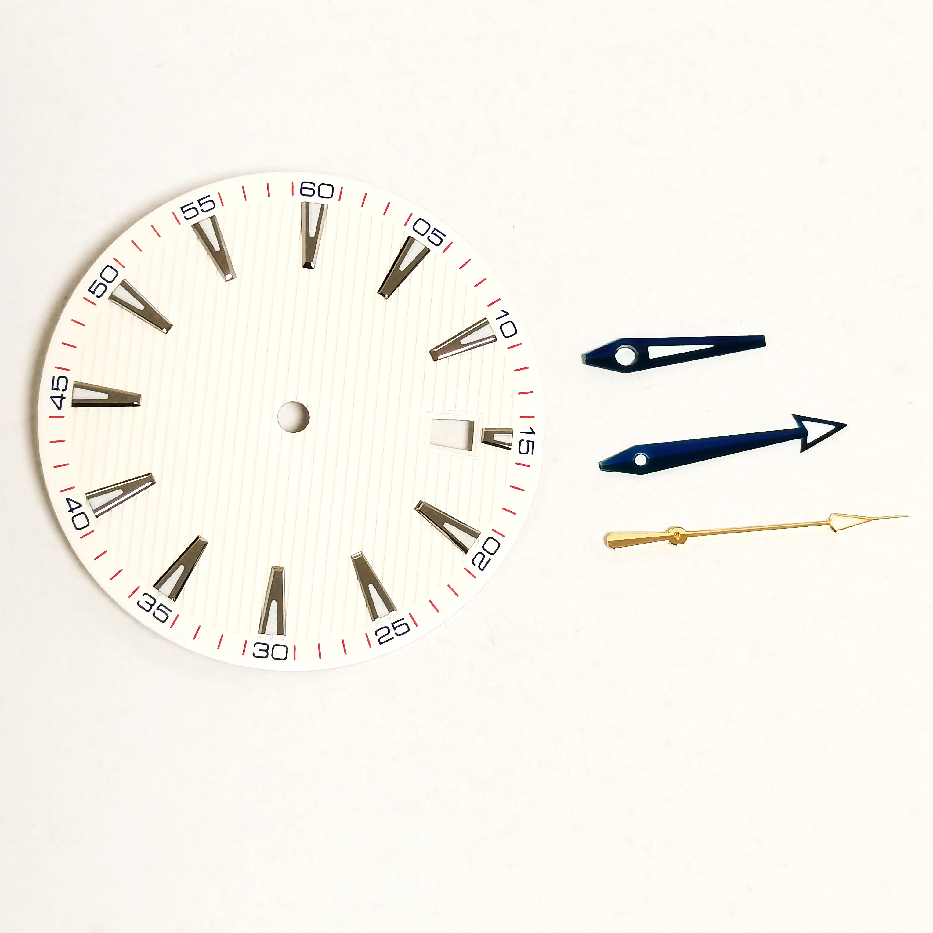 

Free Shipping 316 Stainless Steel 40MM Polishing Case White Dial And Hands Man's Watch Part Fit NH35 NH36 Automatic Movement