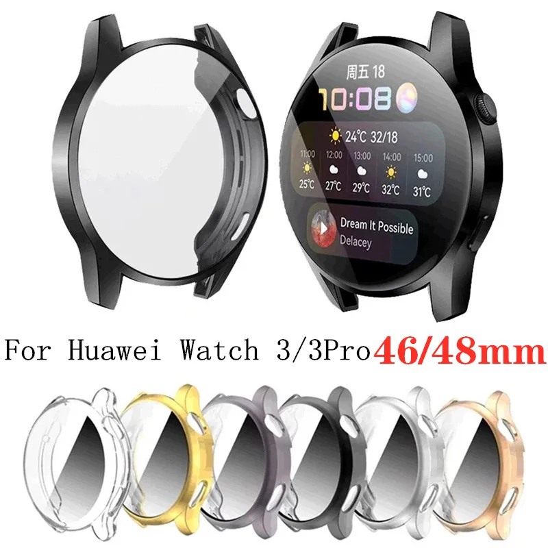 

Защитный чехол для Huawei Watch 3/3Pro 46 мм 48 мм, ТПУ защитный чехол для Huawei Watch 3 Pro, защитный бампер