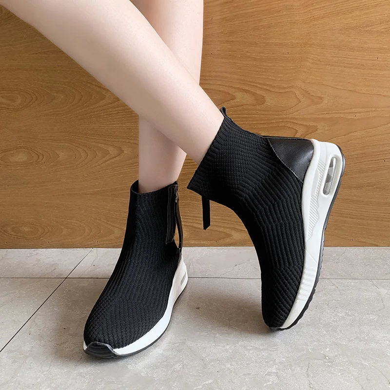 

Кроссовки женские, легкие, с высоким берцем, для бега