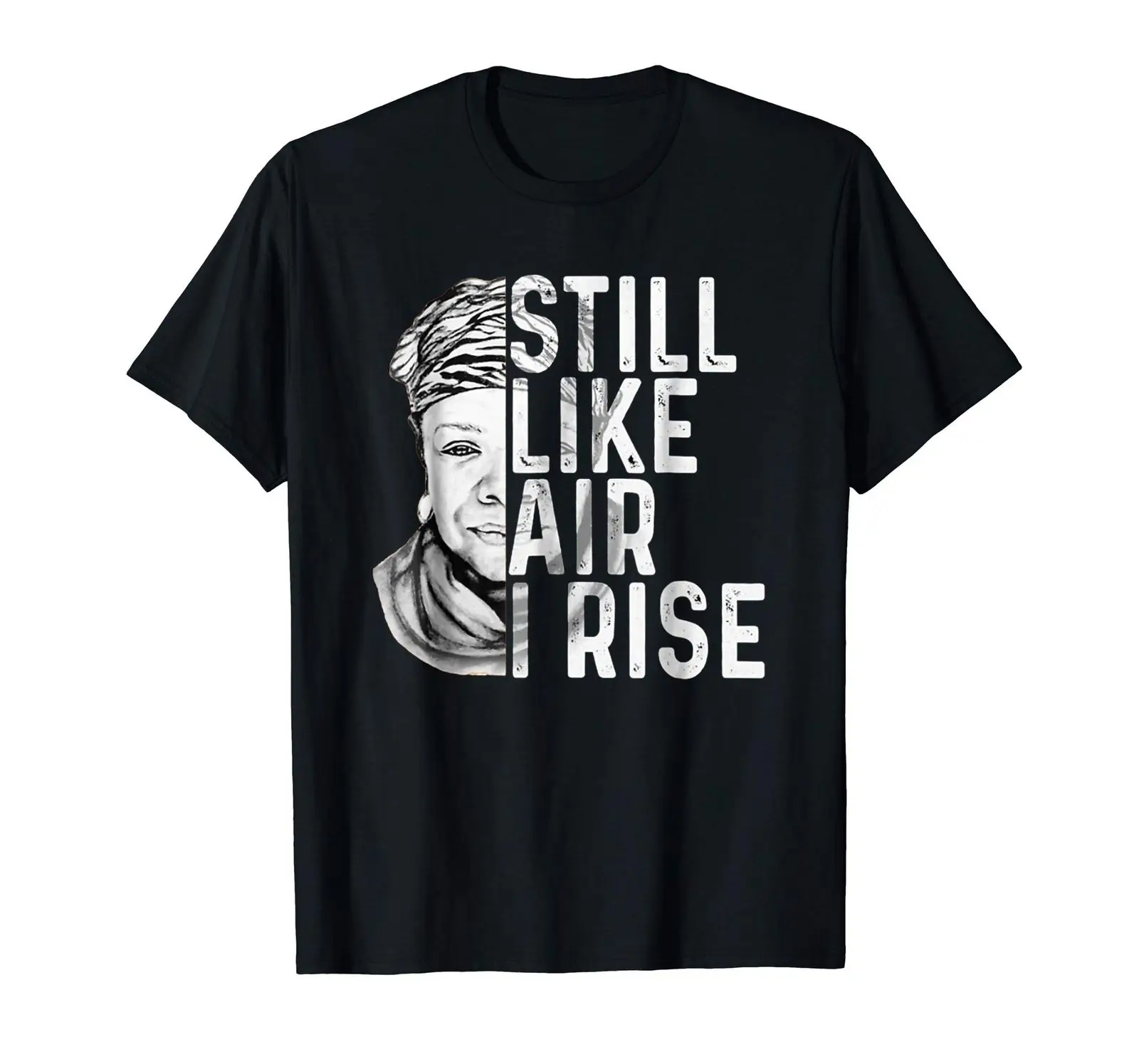 Еще как Air I Rise Maya Angelou черная футболка S-3XL | Мужская одежда