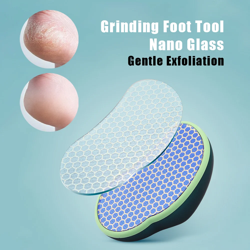 

Glass Nano Foot Grinding Device Feet Sole Heel Exfoliating Washable Fall Resistant Pedicure Tool Foot Rub Skin Care Brush