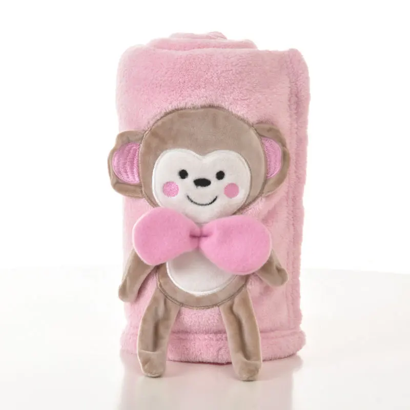 Детское одеяло с рисунком животных милое детское летнее из кораллового