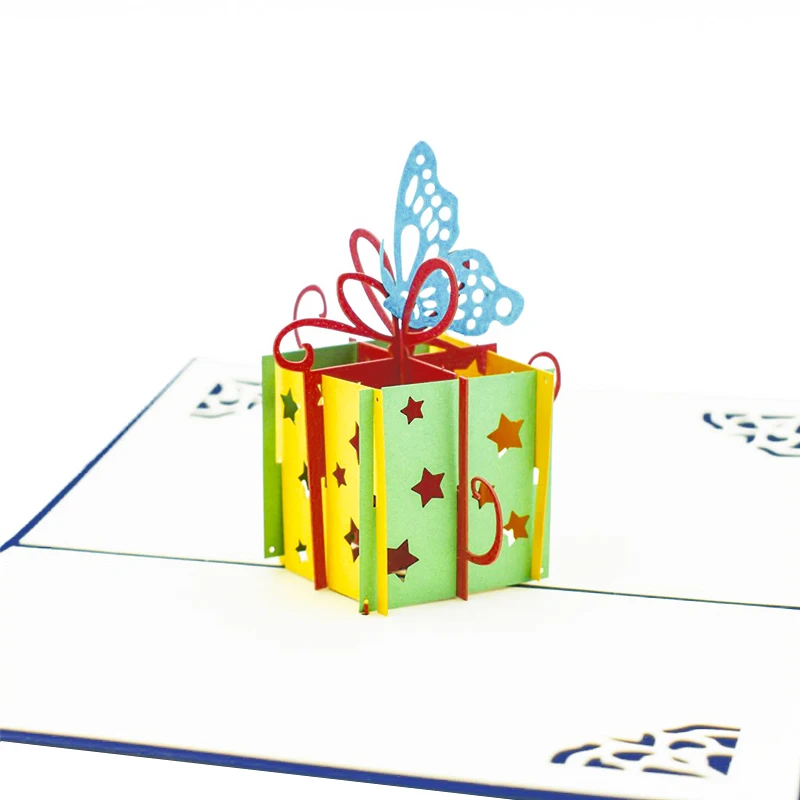 3D открытки на день рождения с конвертом поздравительная открытка для детей в