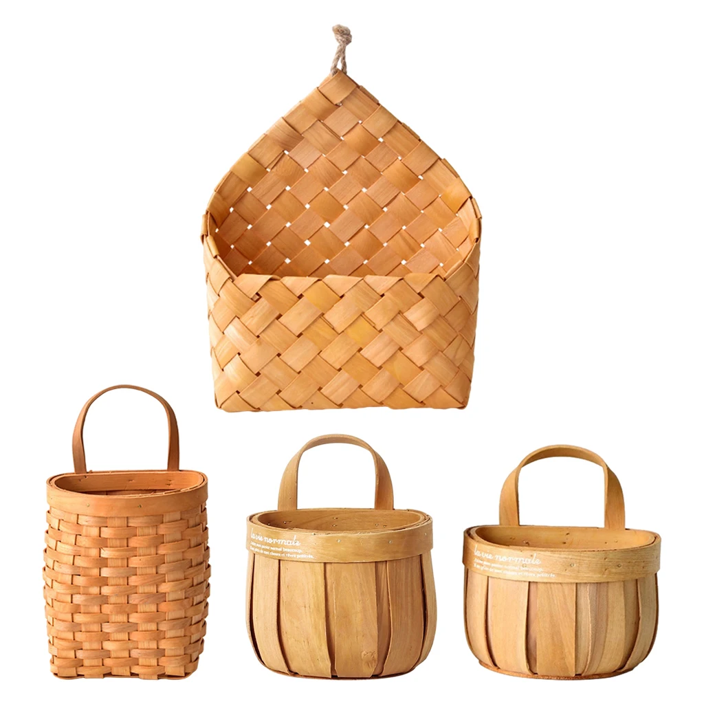 

Rustic Rattan Woven Storage Basket Garden ing Vase Flower Pot Container