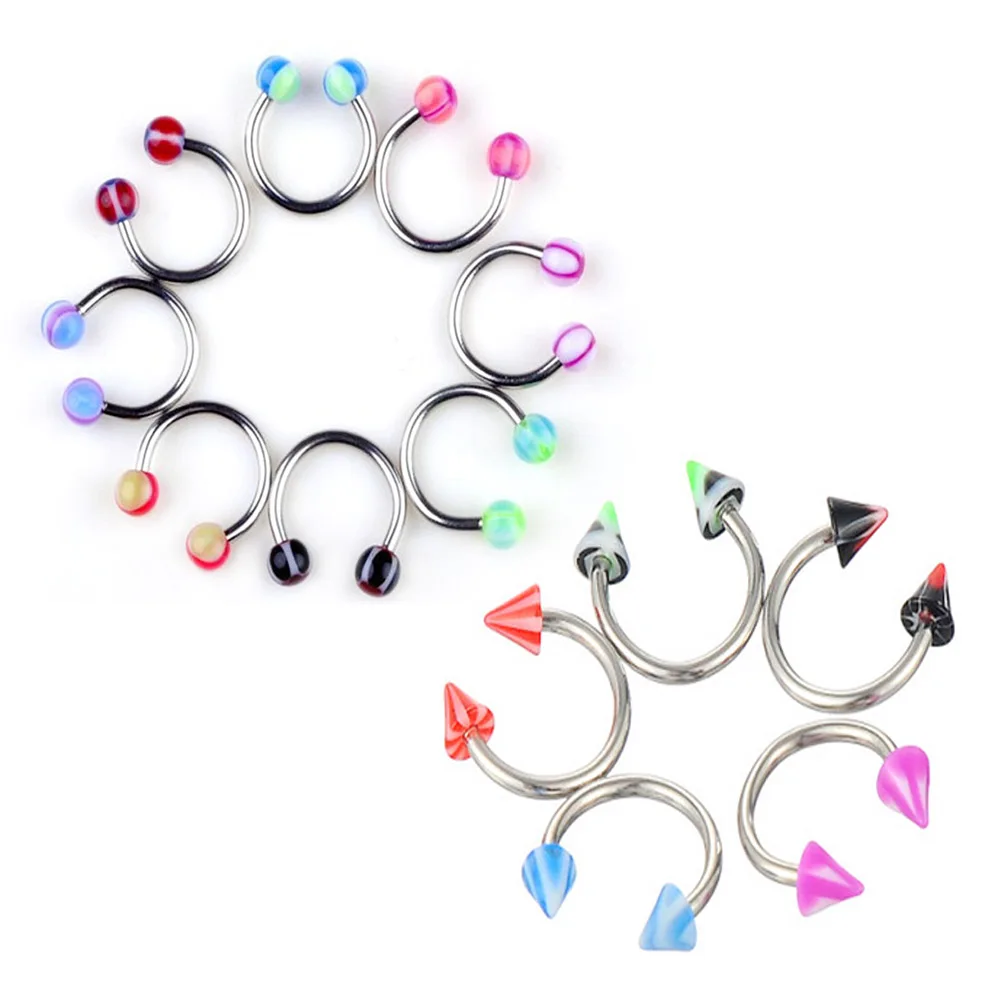 Прокалывание перегородки носа Женские аксессуары 2 шт./компл. Стальной шип & шар