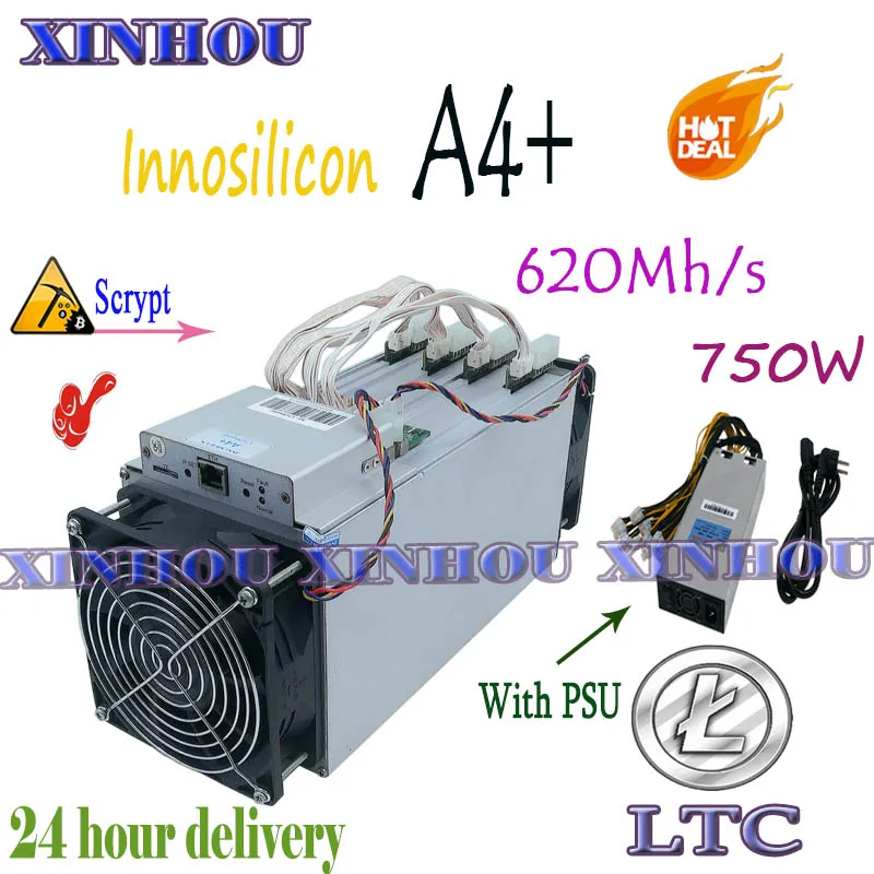 Подержанная машина для майнинга Innosilicon A4 + LTCMaster 620M 750W Litecoin 14 нм scrypt LTC Mining лучше чем