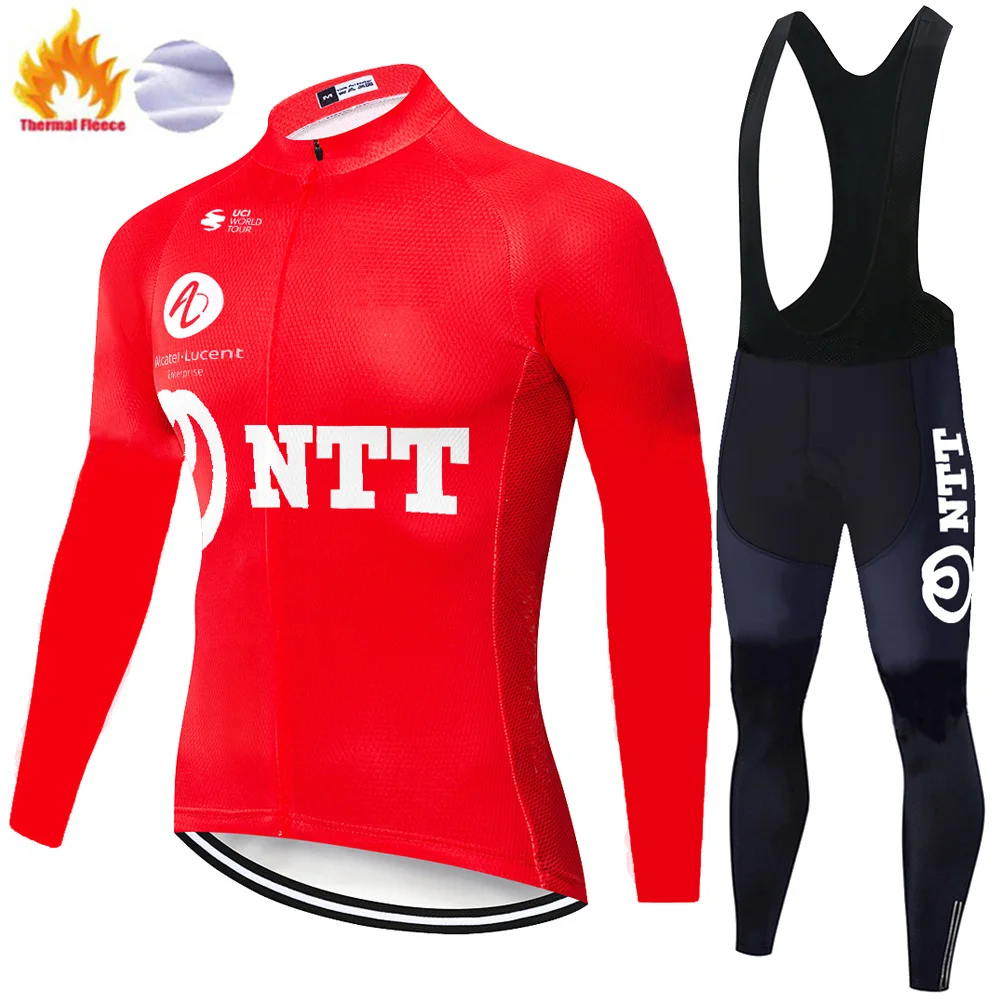Новинка спортивная одежда для велоспорта NTT зимние теплые флисовые велосипедные