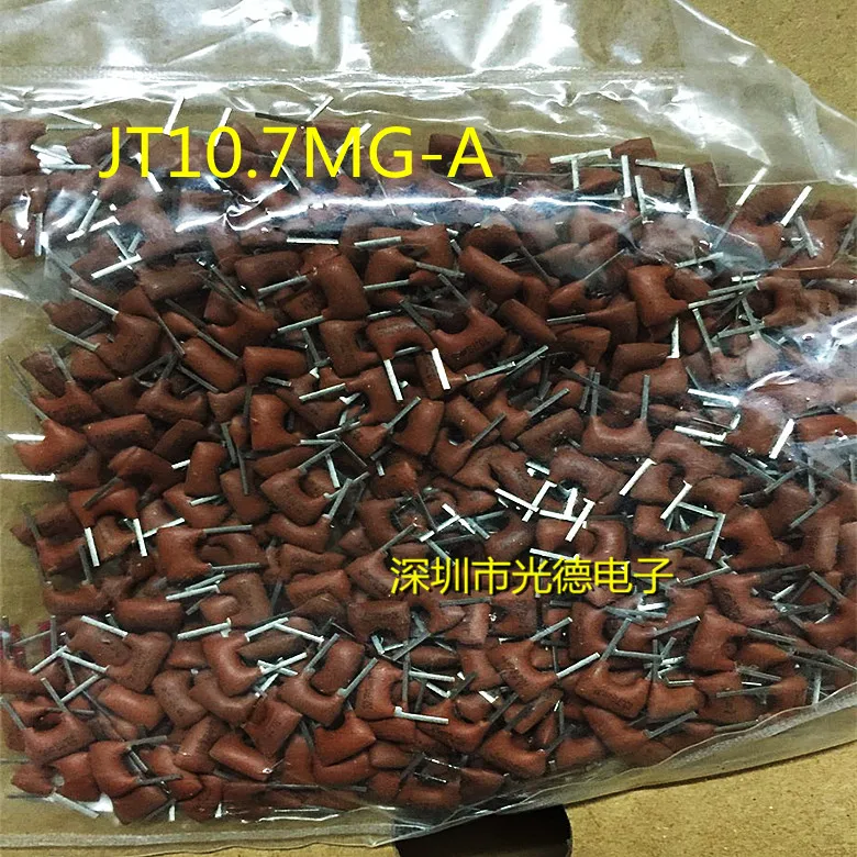 100PCS/ ceramic crystal oscillator JT10.7MG-A 10.7MHZ 10.7M 10.7MG in-line 2-pin frequency discriminator genuine