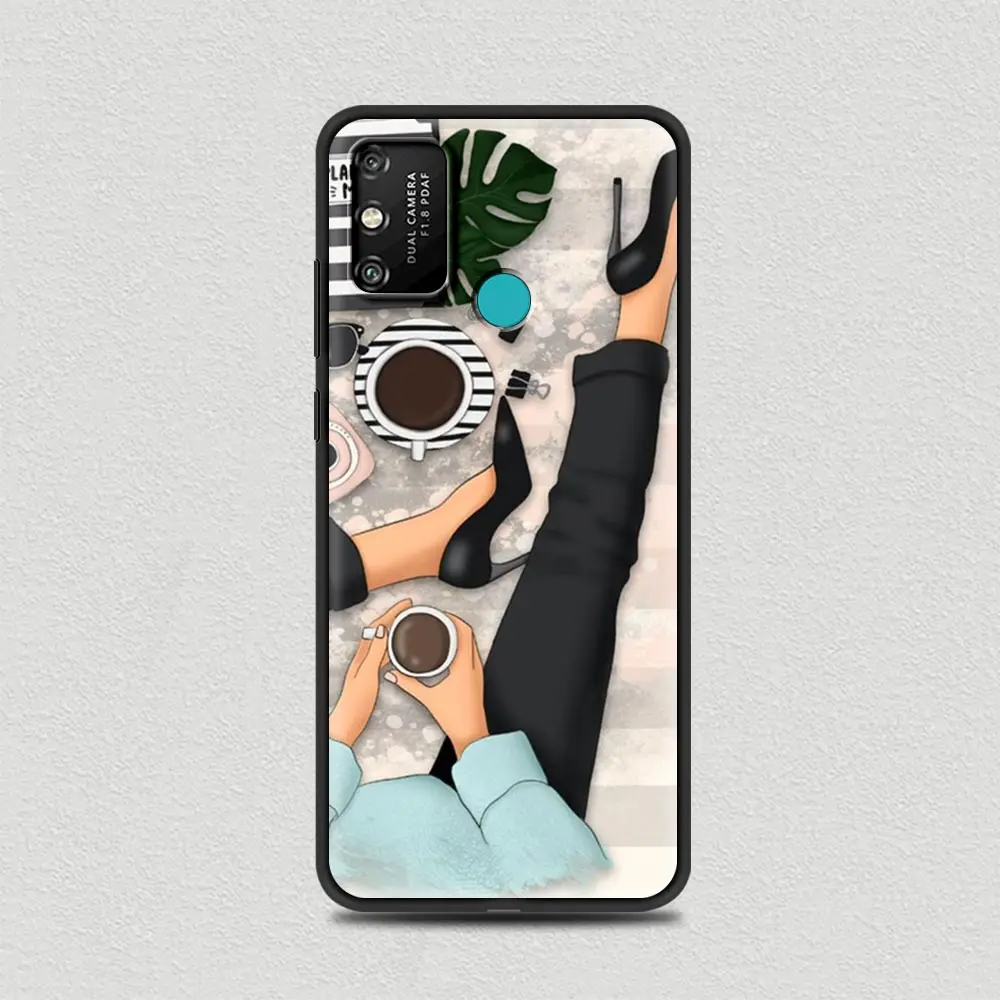 

Fashion High Heels Girl Woman Silicone Soft Cover for Honor 8X 9X Pro 10 20 Lite 30 20S 30i 9C 9A Play Luxury Phone Case Coque