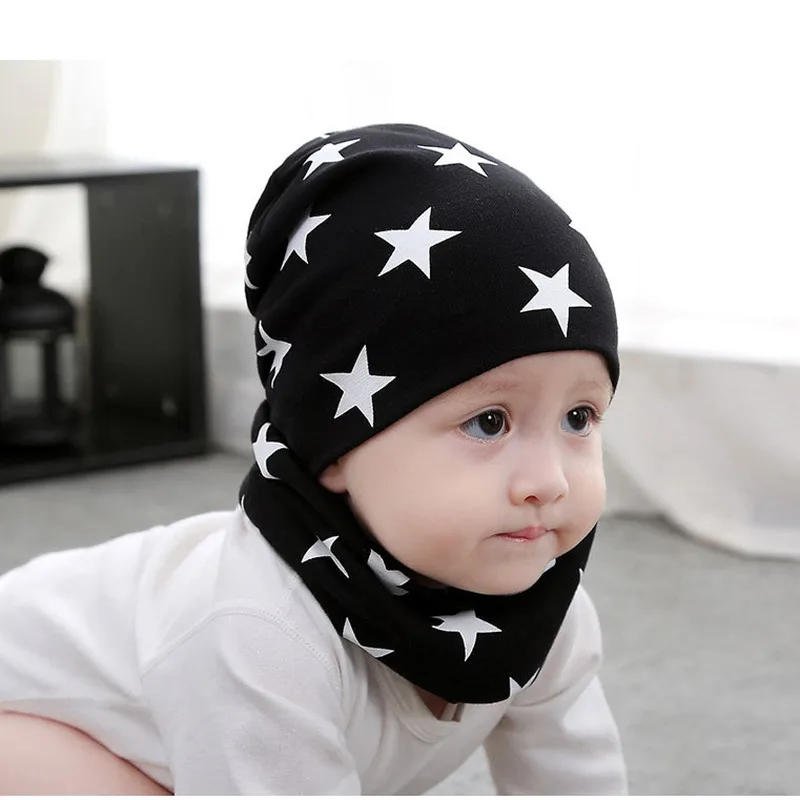 2 шт./компл. Детский комплект из шапки и шарфа весенне-зимние теплые детские шарфы