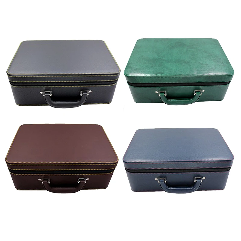 

PU Leather Bracelet Box 30 Bits Jade Bracelet Pendant Ring Display Storage Box Portable Jewelry Box