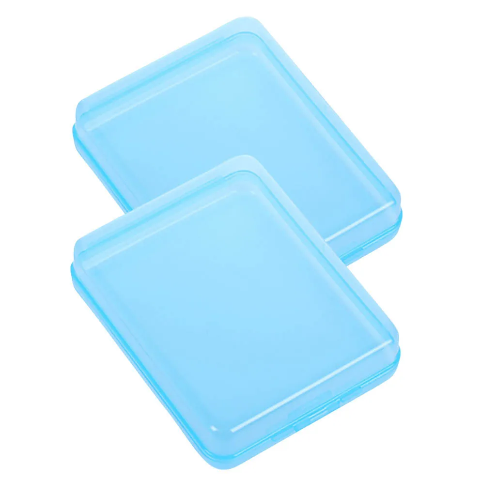 Квадратный прозрачный пластиковый контейнер для хранения масок 2 шт. с крышкой